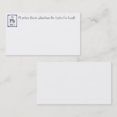 Loodelementsymbool Plumber visitekaartje (Voorkant / Achterkant)