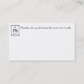 Loodelementsymbool Plumber visitekaartje (Voorkant)