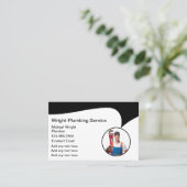 Loodgieter Aannemer Moderne Visitekaartjes (Staand voorkant)