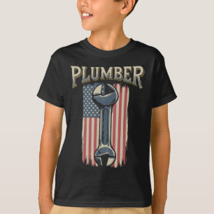 Loodgieter Amerikaanse vlag 4 juli Loodgieter Patr T-shirt