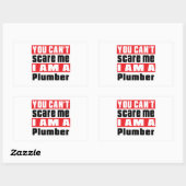 Loodgieter bang design rechthoekige sticker (Vel)