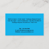 Loodgieter Beer Huis Handyman & Loodgieter Zwart Visitekaartje (Achterkant)