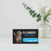 Loodgieter Beer Huis Handyman & Loodgieter Zwart Visitekaartje (Staand voorkant)