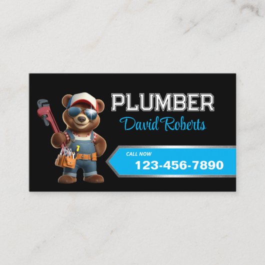 Loodgieter Beer Huis Handyman & Loodgieter Zwart Visitekaartje (Voorkant)