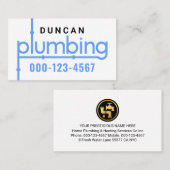 Loodgieter Blauwe Leidingen Visitekaartje (Voorkant / Achterkant)