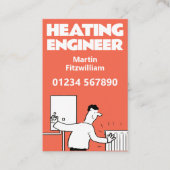 Loodgieter Boiler & Verwarming Engineer Visitekaartje (Voorkant)