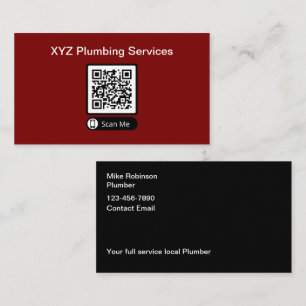 Loodgieter Budget QR Code Visitekaartjes Contactkaartje