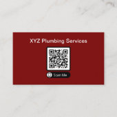 Loodgieter Budget QR Code Visitekaartjes Contactkaartje (Voorkant)