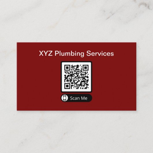 Loodgieter Budget QR Code Visitekaartjes Contactkaartje (Voorkant)