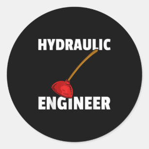 Loodgieter cadeau voor grappige loodgieter ronde sticker