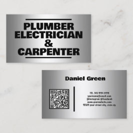 🛠️ Loodgieter Elektricien & Carpenter Douane QR Visitekaartje