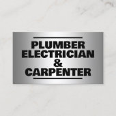 🛠️ Loodgieter Elektricien & Carpenter Douane QR Visitekaartje (Voorkant)