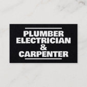 Loodgieter Elektricien & Carpenter QR Premium Visitekaartje (Voorkant)