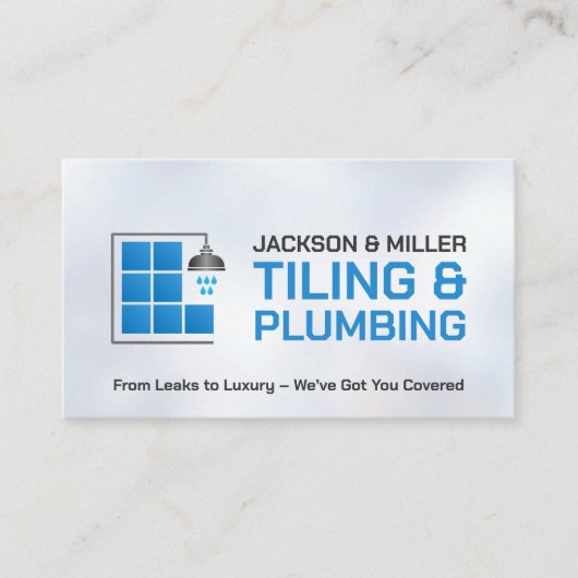 Loodgieter- en tegeldiensten visitekaartje (Voorkant)