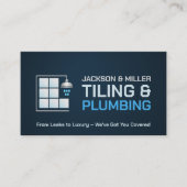 Loodgieter- en tegeldiensten visitekaartje (Voorkant)