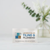 Loodgieter- en tegeldiensten visitekaartje (Staand voorkant)