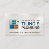 Loodgieter- en tegeldiensten visitekaartje (Voorkant)