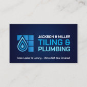 Loodgieter- en tegeldiensten visitekaartje (Voorkant)