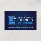 Loodgieter- en tegeldiensten visitekaartje (Voorkant)