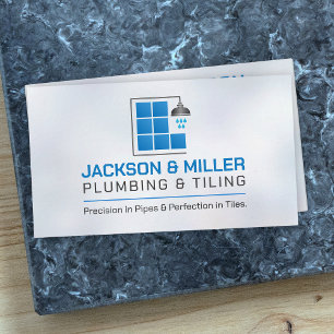 Loodgieter- en tegeldiensten visitekaartje