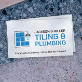 Loodgieter- en tegeldiensten visitekaartje