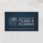 Loodgieter- en tegeldiensten visitekaartje (Voorkant)
