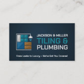 Loodgieter- en tegeldiensten visitekaartje (Voorkant)