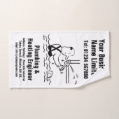 Loodgieter en Verwarming Engineer Ontwerp Handdoek (Handdoek)