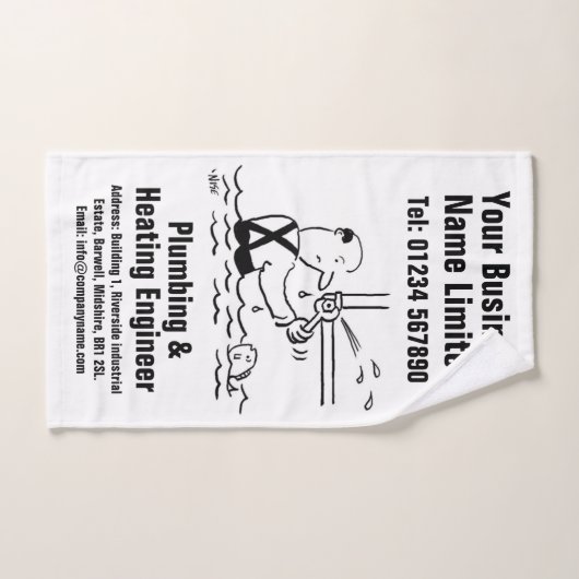 Loodgieter en Verwarming Engineer Ontwerp Handdoek (Handdoek)