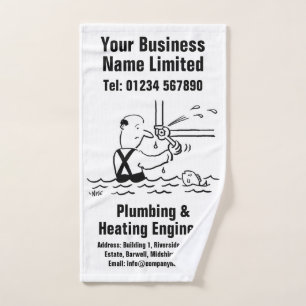 Loodgieter en Verwarming Engineer Ontwerp Handdoek