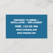 Loodgieter Gereedschap Pijp Handyman Pluming Servi Visitekaartje (Achterkant)