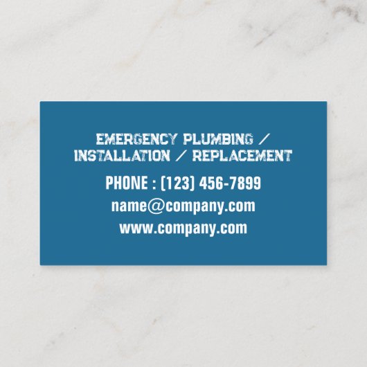 Loodgieter Gereedschap Pijp Handyman Pluming Servi Visitekaartje (Achterkant)
