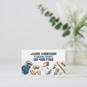 Loodgieter Gereedschap Pijp Handyman Pluming Servi Visitekaartje (Staand voorkant)