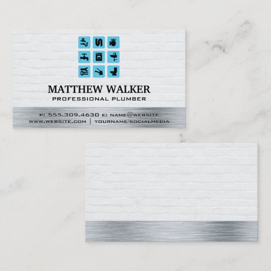 Loodgieter | Geschoolde arbeider Visitekaartje (Voorkant / Achterkant)
