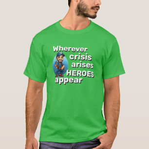  Loodgieter Gift HEROES VERSCHIJNEN T-shirt