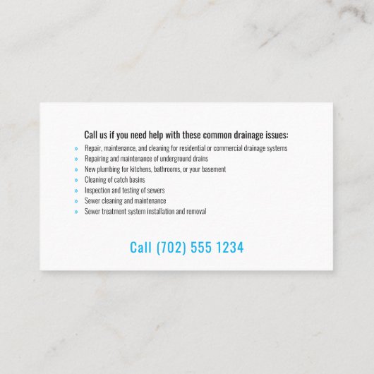 loodgieter | Handig Mannen Visitekaartje (Achterkant)