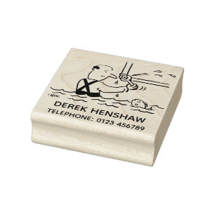 Loodgieter Het herstellen van een Pijp met Vis Rubberstempel