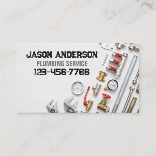 Loodgieter kraan pijp Handyman Pluming Service Visitekaartje (Voorkant)