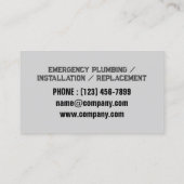 Loodgieter kraan pijp Handyman Pluming Service Visitekaartje (Achterkant)