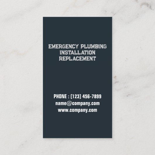 Loodgieter kraan pijp Handyman Pluming Service Visitekaartje (Achterkant)