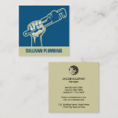 Loodgieter Loodgieter Pijp Moersleutel Vierkante Visitekaartje (Voorkant / Achterkant)