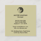 Loodgieter Loodgieter Pijp Moersleutel Vierkante Visitekaartje (Achterkant)