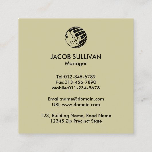 Loodgieter Loodgieter Pijp Moersleutel Vierkante Visitekaartje (Achterkant)