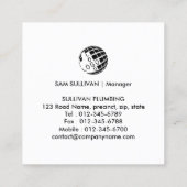 Loodgieter Loodgieter Pijp Moersleutel Vierkante Visitekaartje (Achterkant)