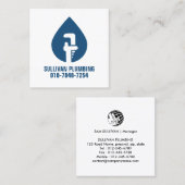 Loodgieter Loodgieter Pijp Moersleutel Vierkante Visitekaartje (Voorkant / Achterkant)