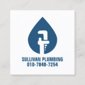 Loodgieter Loodgieter Pijp Moersleutel Vierkante Visitekaartje (Voorkant)