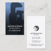 Loodgieter Loodgieter Pijp Moersleutel Visitekaartje (Voorkant / Achterkant)