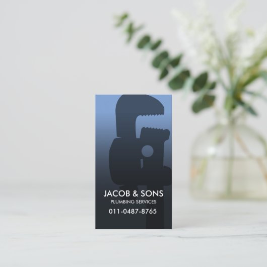 Loodgieter Loodgieter Pijp Moersleutel Visitekaartje (Staand voorkant)