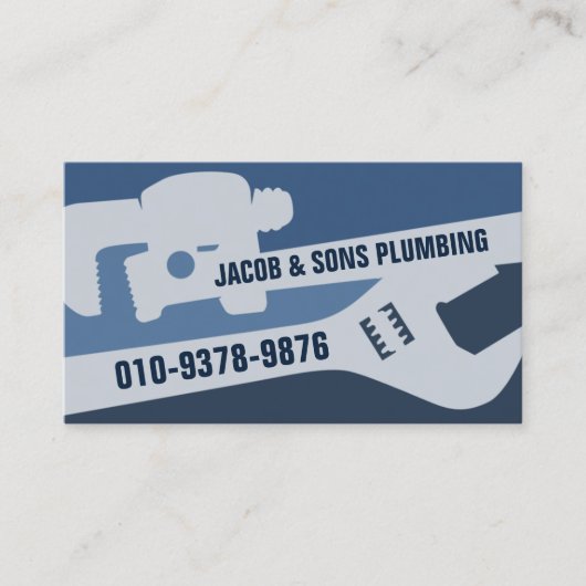 Loodgieter Loodgieter Pijp Moersleutel Visitekaartje (Voorkant)