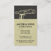 Loodgieter Loodgieter Pijp Moersleutel Visitekaartje (Voorkant)